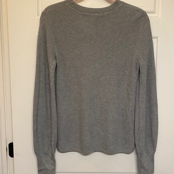 Banana Republic Factory Comfy Knit Crew Neck Sweater With Subtle Balloon Sleeves - Picture 7 of 9